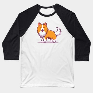 Cute Sheltie Dog Baseball T-Shirt